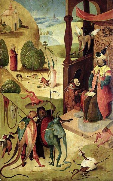 Hieronymus Bosch Saint James and the magician Hermogenes. oil painting image
